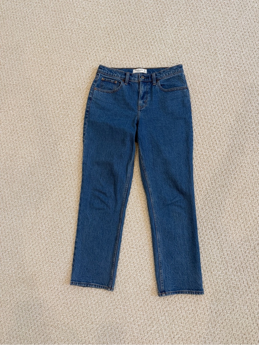 Abercrombie & Fitch Straight-Leg Dark Blue Jeans - Women